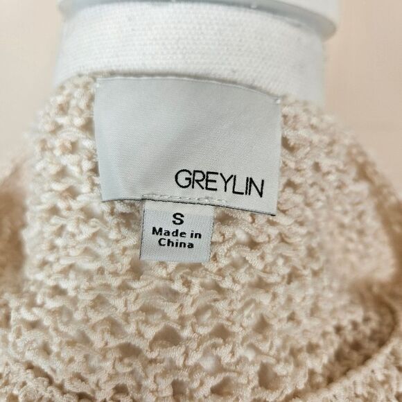 Anthropologie Greylin Knitted Poncho Top. Cream. Sz Sm - Picture 8 of 11